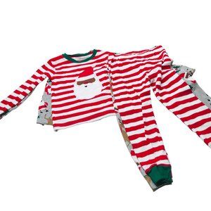 2 Set Pack 4 Piece Just One You Made By Carter's Boy's 4T Dark Santa Pajama New